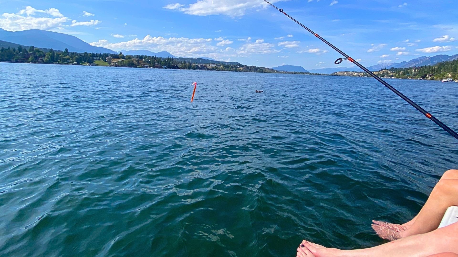 Fishing on Windermere Lake.